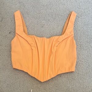 Princess Polly Fitted Orange Bustier Bodysuit
